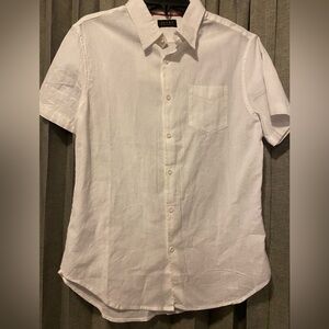 Men’s Short Sleeve Button Down Cotton Linen Shirt Size Small New